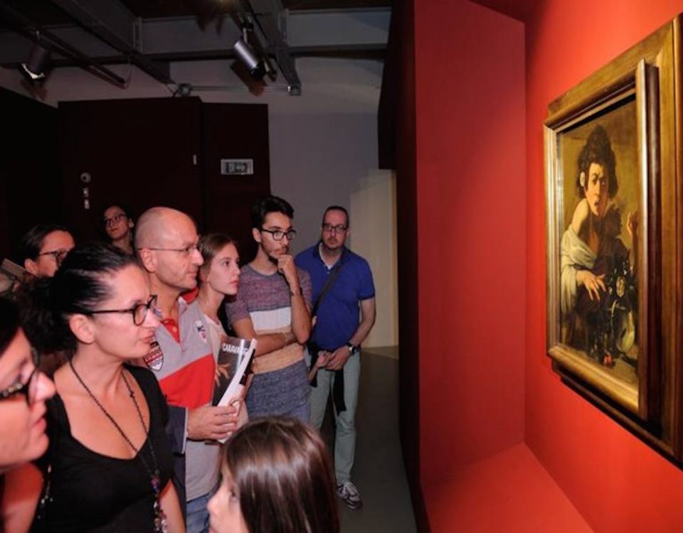 un quadro di caravaggio ripreso in streaming